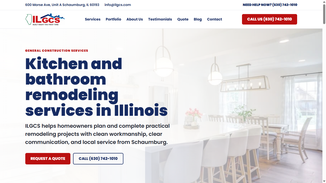 ILGCS Website Rebuild homepage screenshot